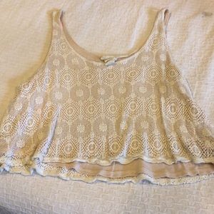 White lace tank